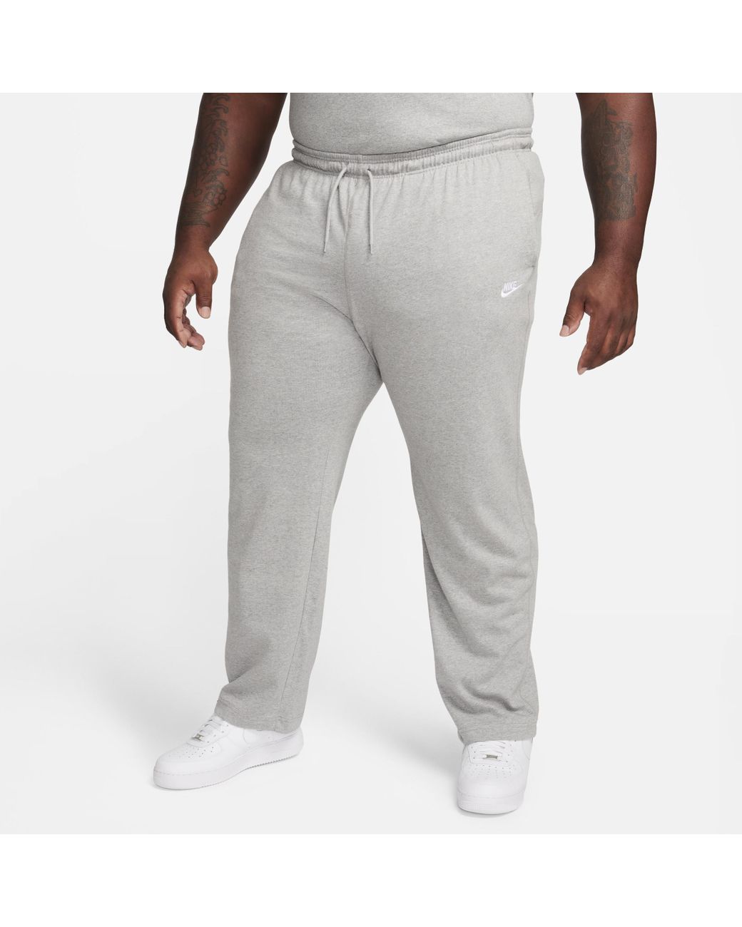 nike club fleece open hem