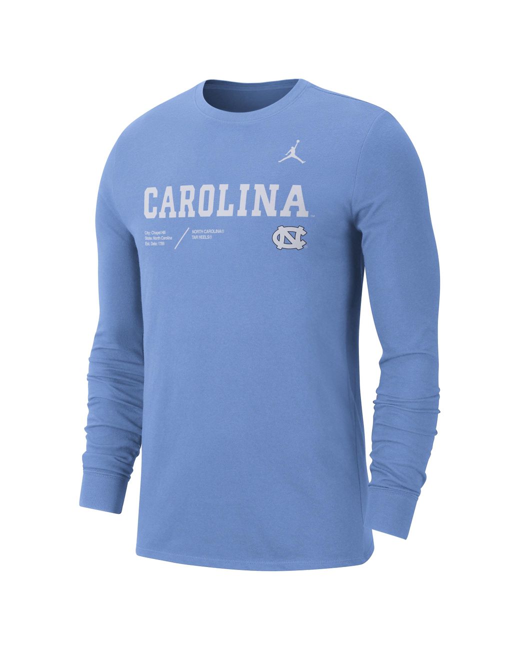 Nike Jordan College Drifit (unc) Longsleeve Tshirt In Blue, for Men