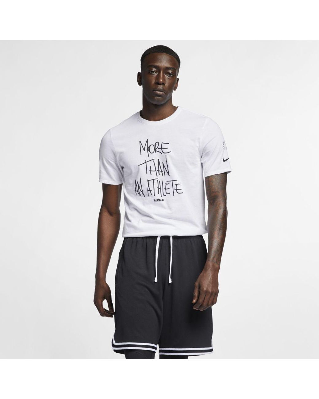 Nike Dri-fit Lebron Logo Men's Basketball T-shirt In Black
