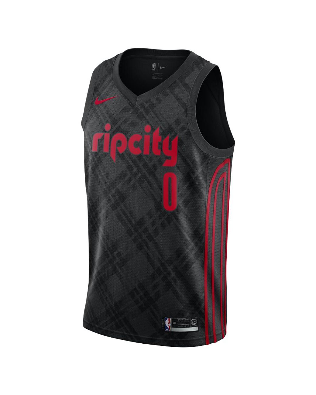 nike Damian Lillard Rip City Portland NBA Basketball Jersey 44 –  Rare_Wear_Attire