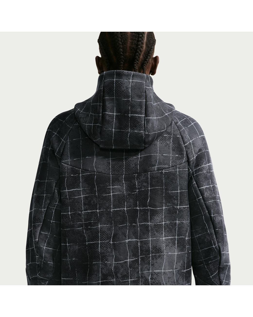 Nike Black Tech Windrunner Fleece Full-Zip Jacket for men