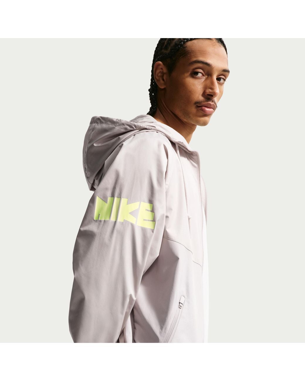 Nike Brown Windrunner Graphic Woven Jacket for men