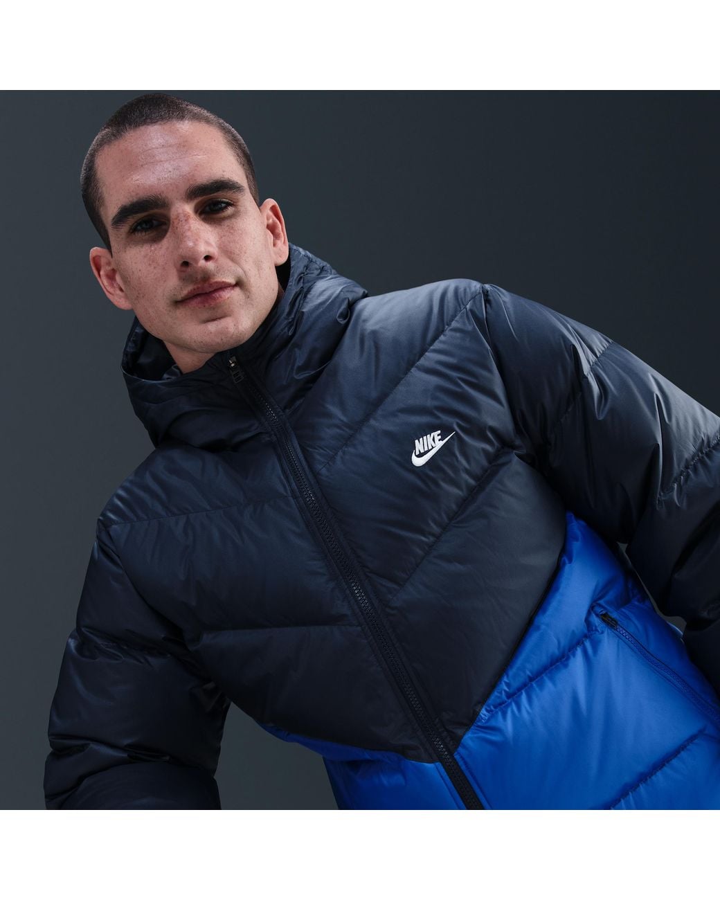 Nike Blue Windrunner Down Jacket for men