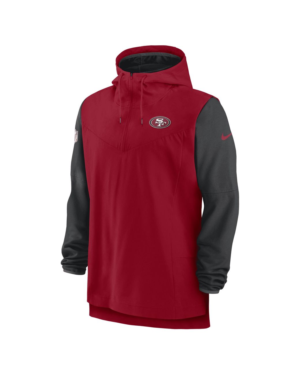 Nike Men's Black San Francisco 49ers Sideline Logo Performance Pullover Hoodie