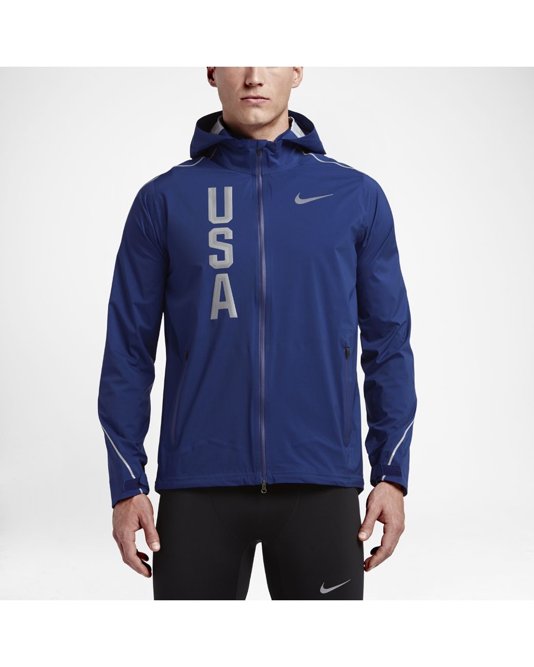 Nike Hypershield Team Usa Men's Running Jacket in Blue for Men | Lyst