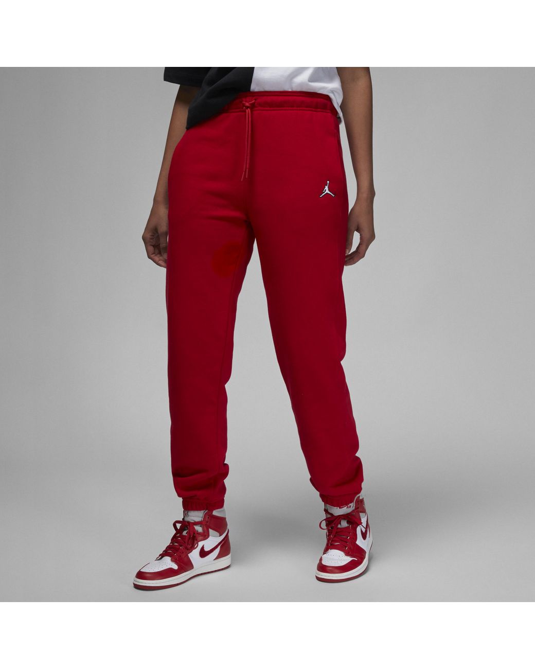 Nike Jordan Brooklyn Fleece Pants In Red, | Lyst