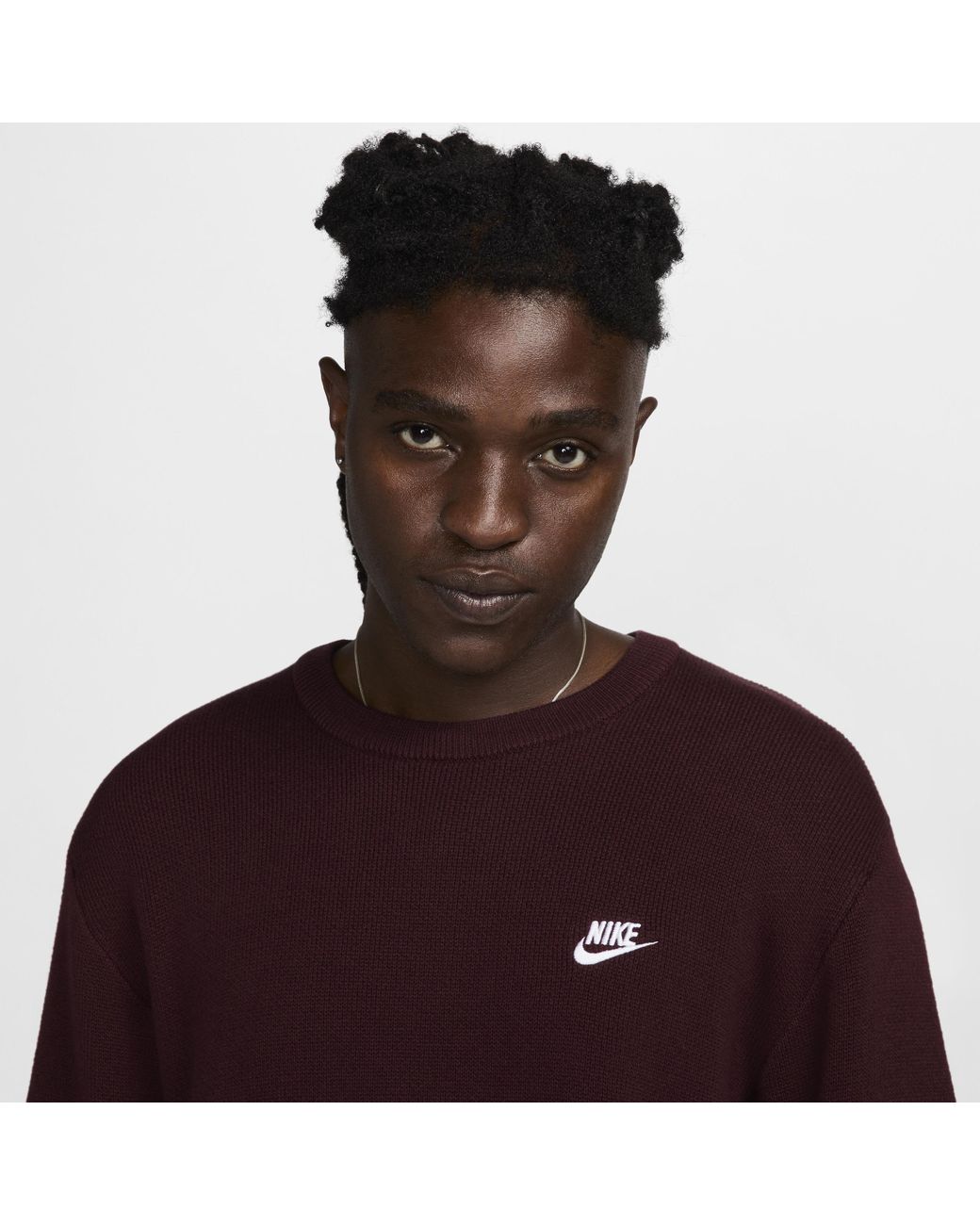 Nike Club Crew Neck Sweater in Red for Men Lyst