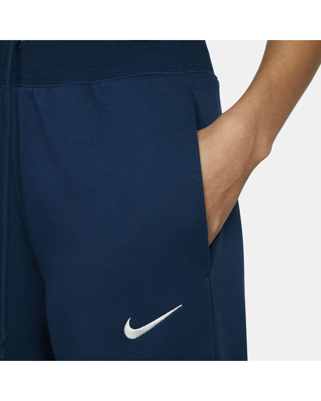 Nike Sportswear Phoenix Fleece High-waisted Wide-leg Sweatpants in Blue ...