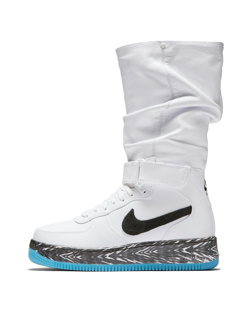 Nike Leather Air Force 1 Upstep Warrior N7 Women's Sneakerboot in  White/Dark Turquoise/Black (White) | Lyst