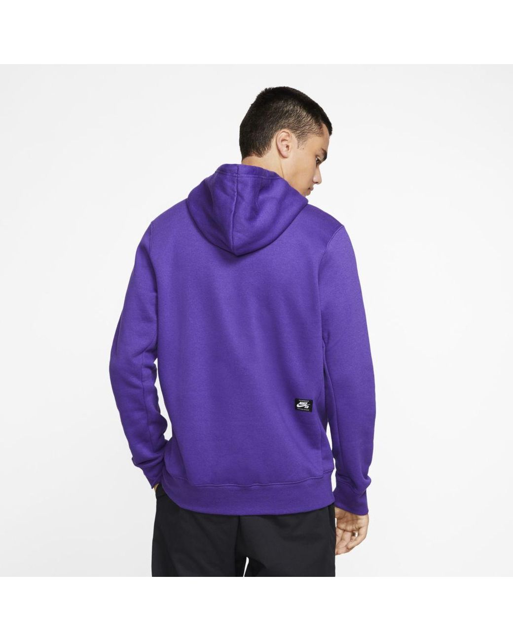 Nike Fleece Sb Icon Pullover Skate Hoodie in Purple for Men | Lyst