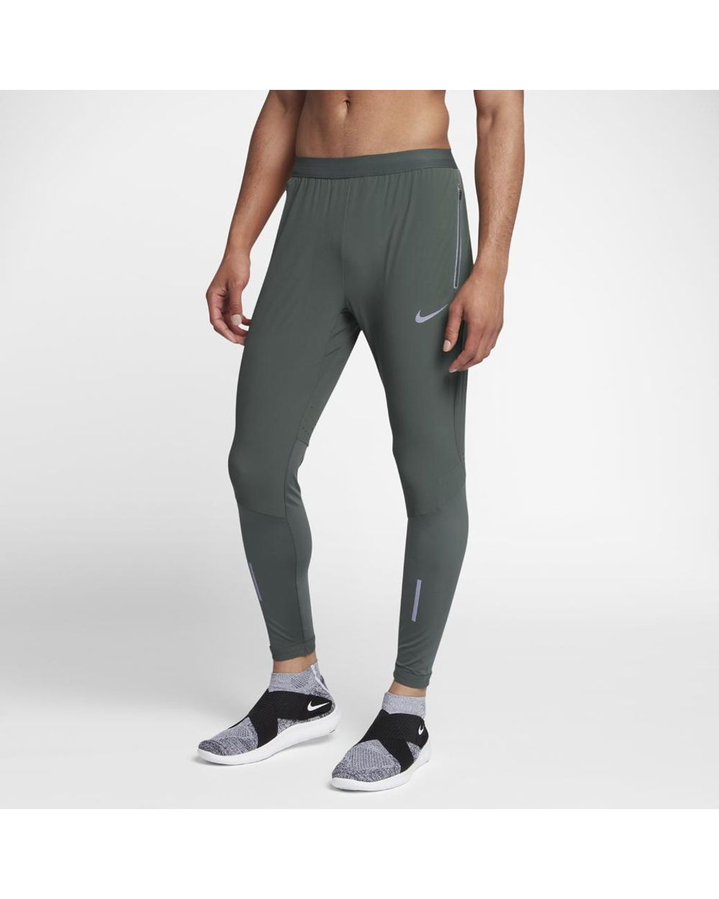 Nike Synthetic Swift Men's Running Pants in Green for Men | Lyst
