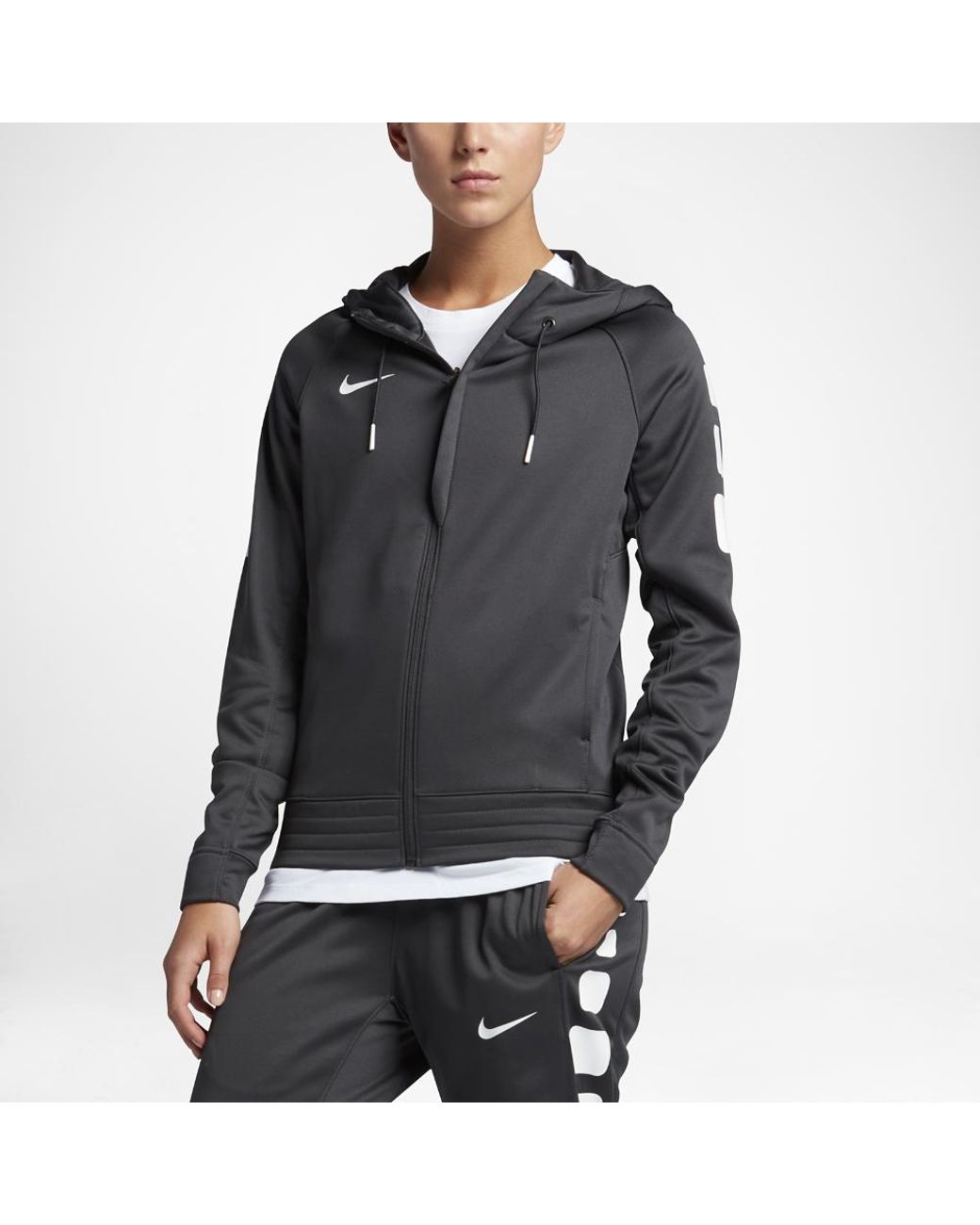 Nike Synthetic Therma Elite Women's Basketball Hoodie in Gray | Lyst