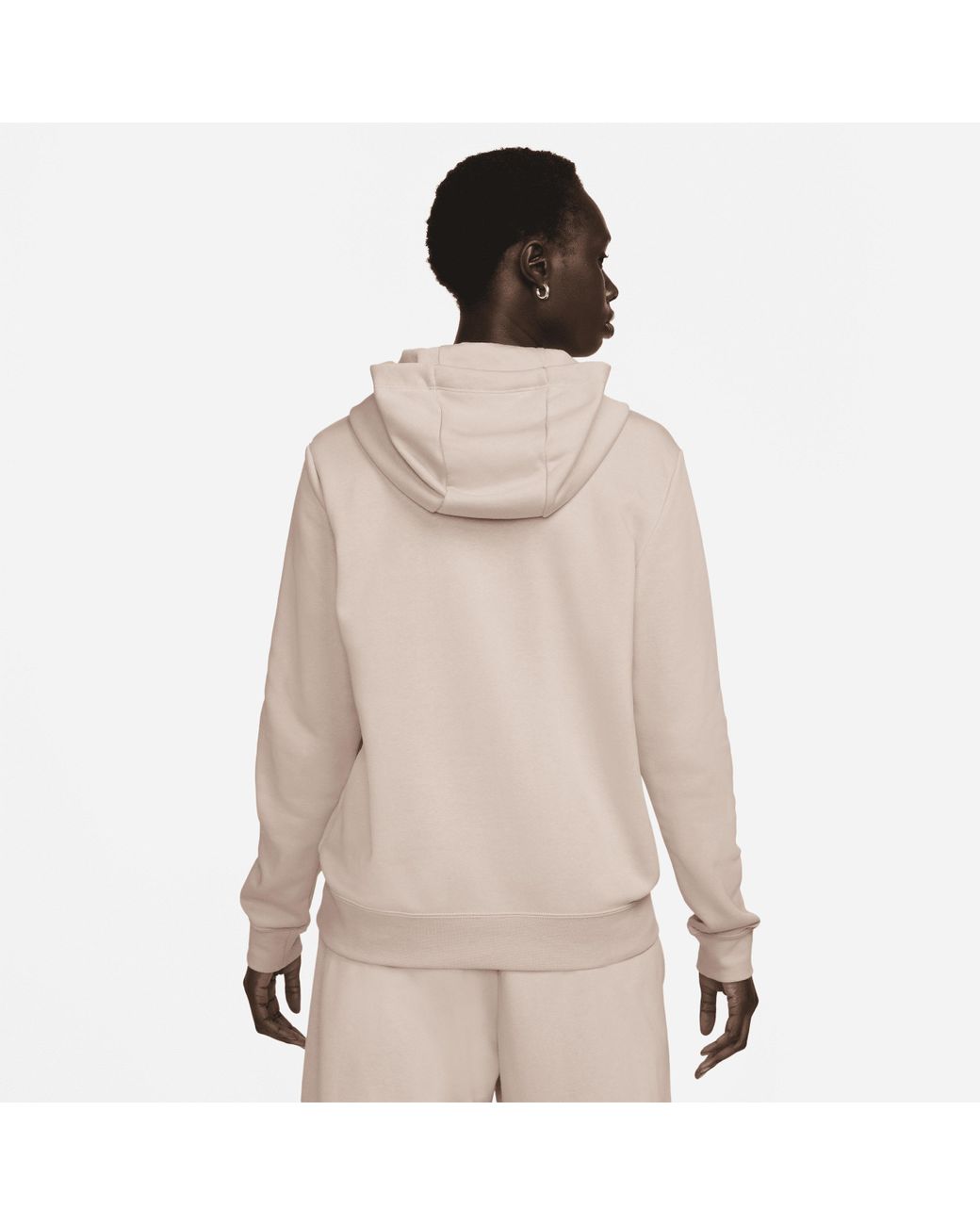 Nike Sportswear Club Fleece Funnel-neck Hoodie In Pink, in Natural | Lyst