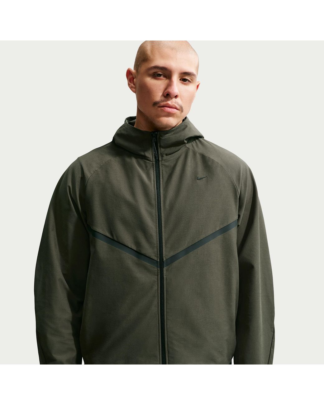 Nike Green Tech Shori Knit Full-Zip Windrunner Jacket for men