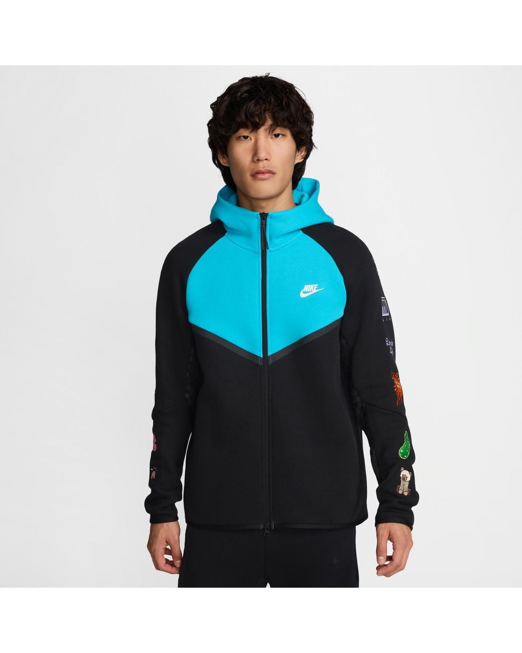 tech fleece black and blue