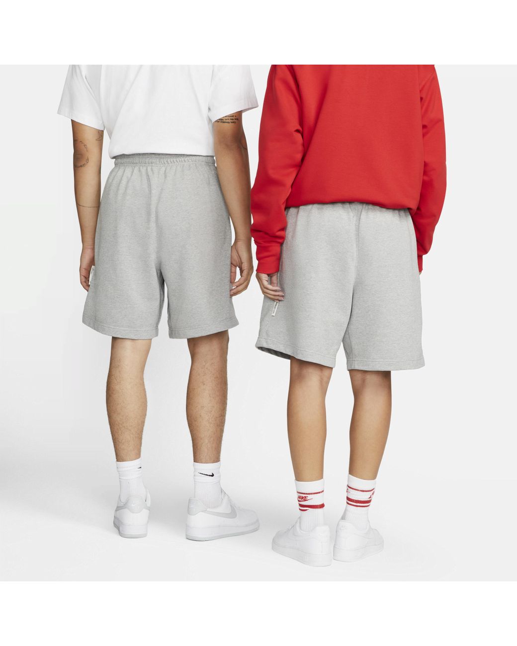 Nike Dri-fit Standard Issue 8" French Terry Basketball Shorts in White for  Men | Lyst