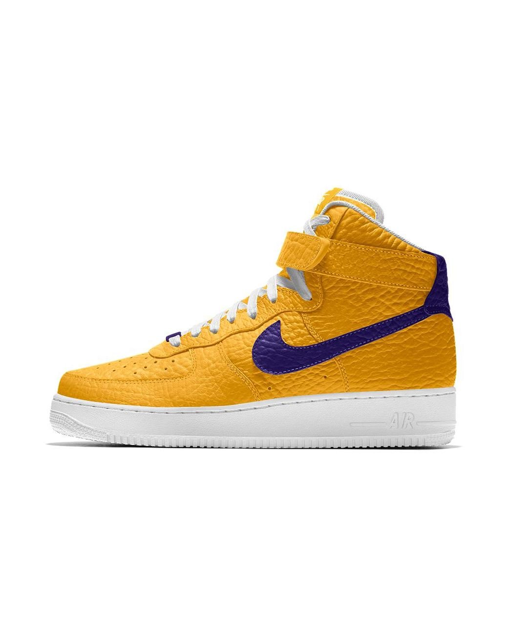 Bienvenido Monótono Sombra Nike Air Force 1 High Premium Id (los Angeles Lakers) Men's Shoe in Yellow  for Men | Lyst