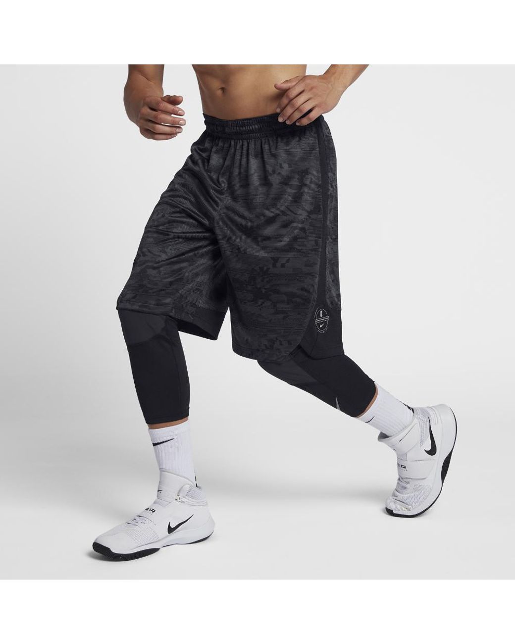 Nike Dry Elite Kyrie Men's Printed Basketball Shorts in Black for Men | Lyst