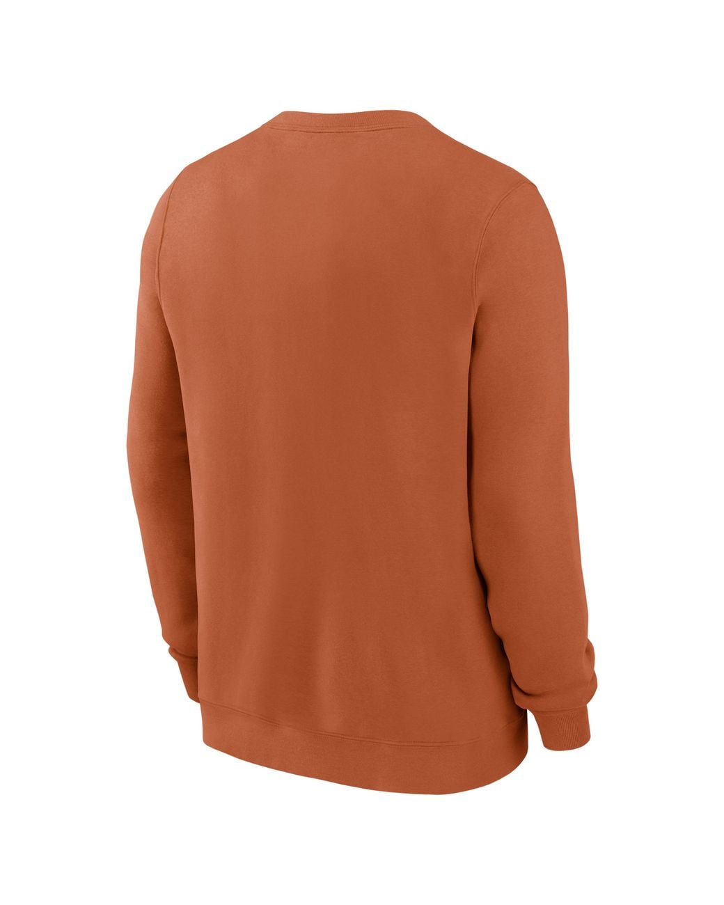 Nike Orange Texas Arch College Pullover Crew for men