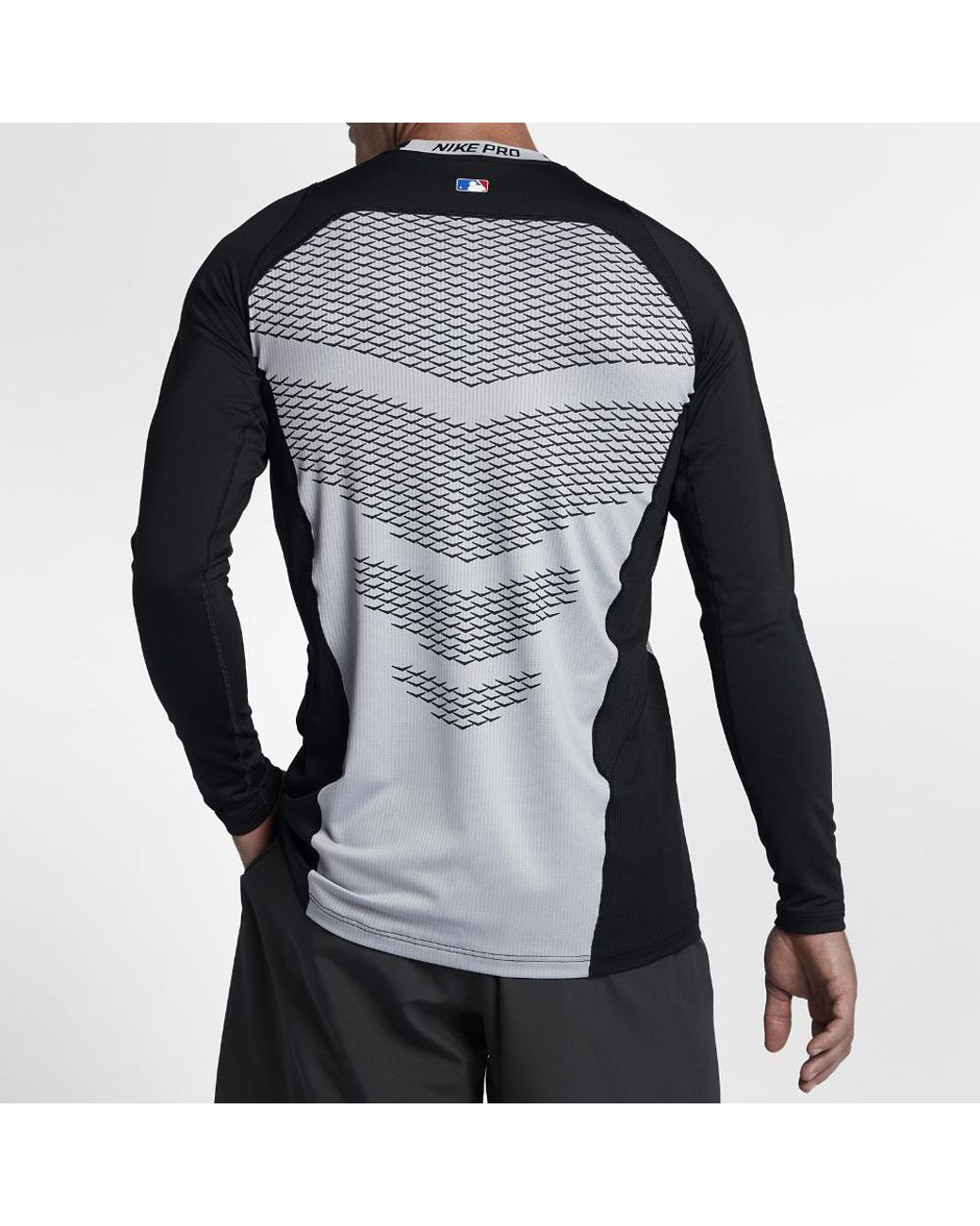 Nike Pro Hypercool Men's Long Sleeve Baseball Top in Gray for Men | Lyst