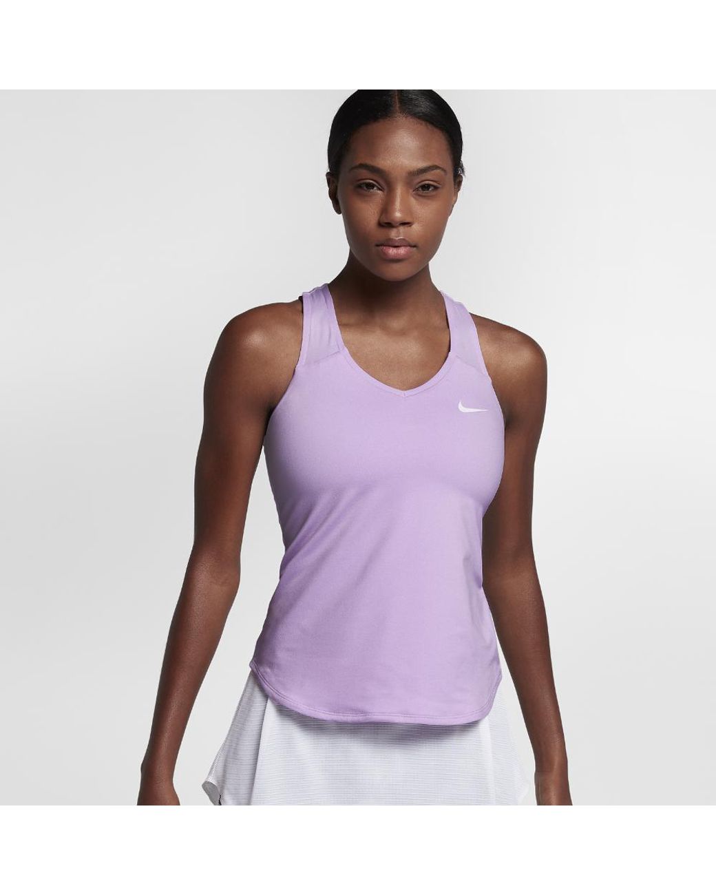Nike Synthetic Court Team Pure Women's Tennis Tank Top in Purple | Lyst