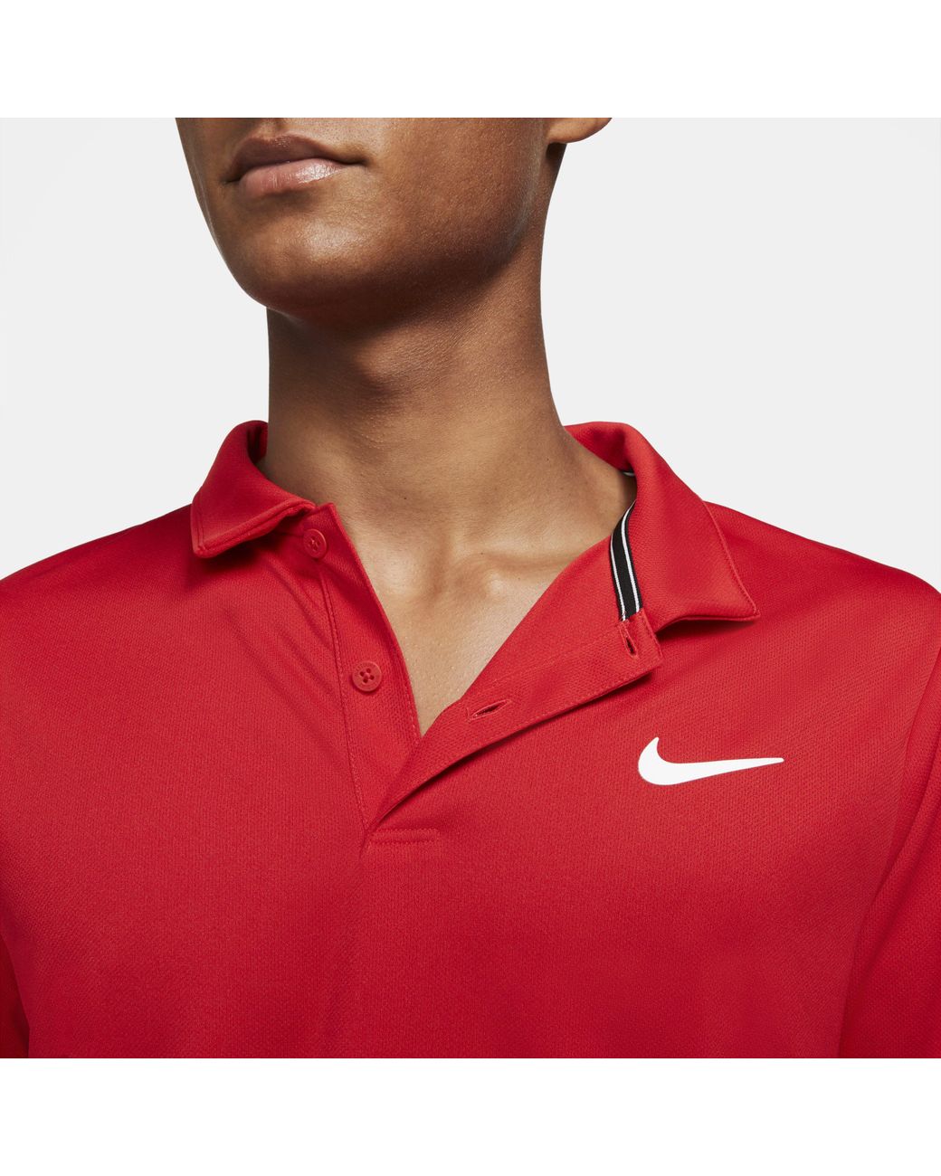 Nike Court Dri Fit Victory Tennis Polo In Red For Men Lyst Nike Court Dri Fit Victory Tennis Polo In Red For Men Lyst