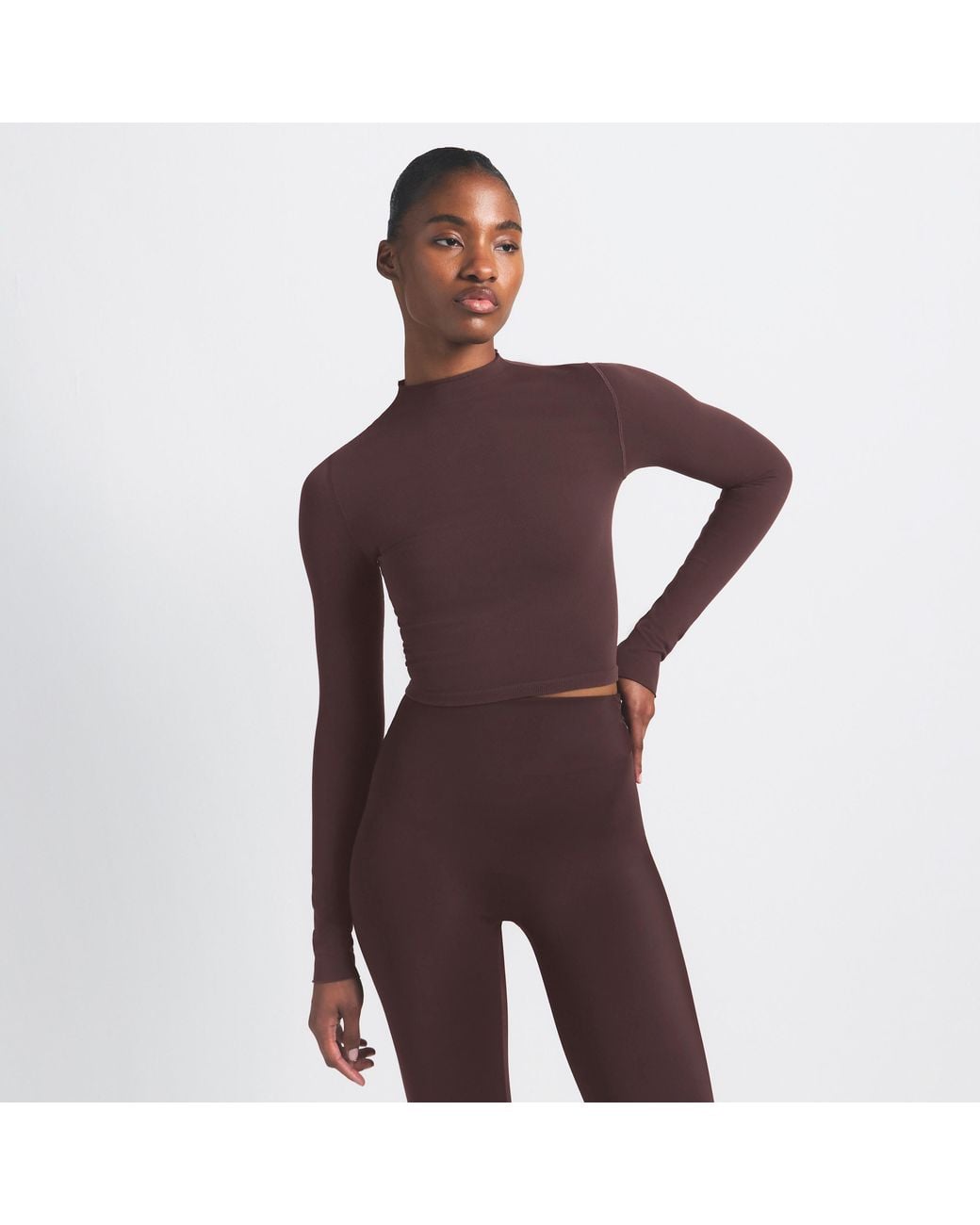 nike cropped mock neck