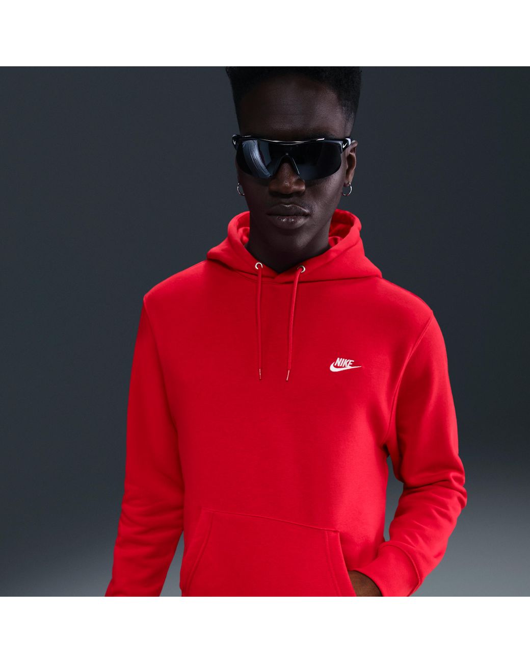 red nike pullover hoodie