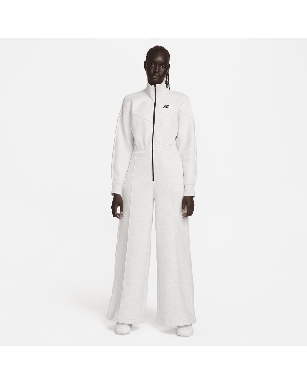 Nike Sportswear Tech Fleece Windrunner Jumpsuit in White | Lyst