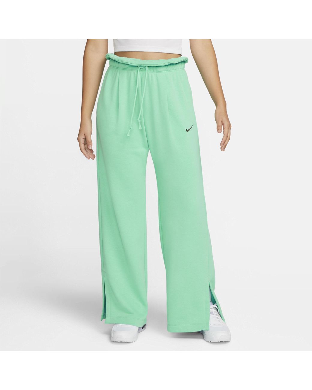 Nike Sportswear Everyday Modern High-waisted Fleece Open-hem Trousers in | Lyst