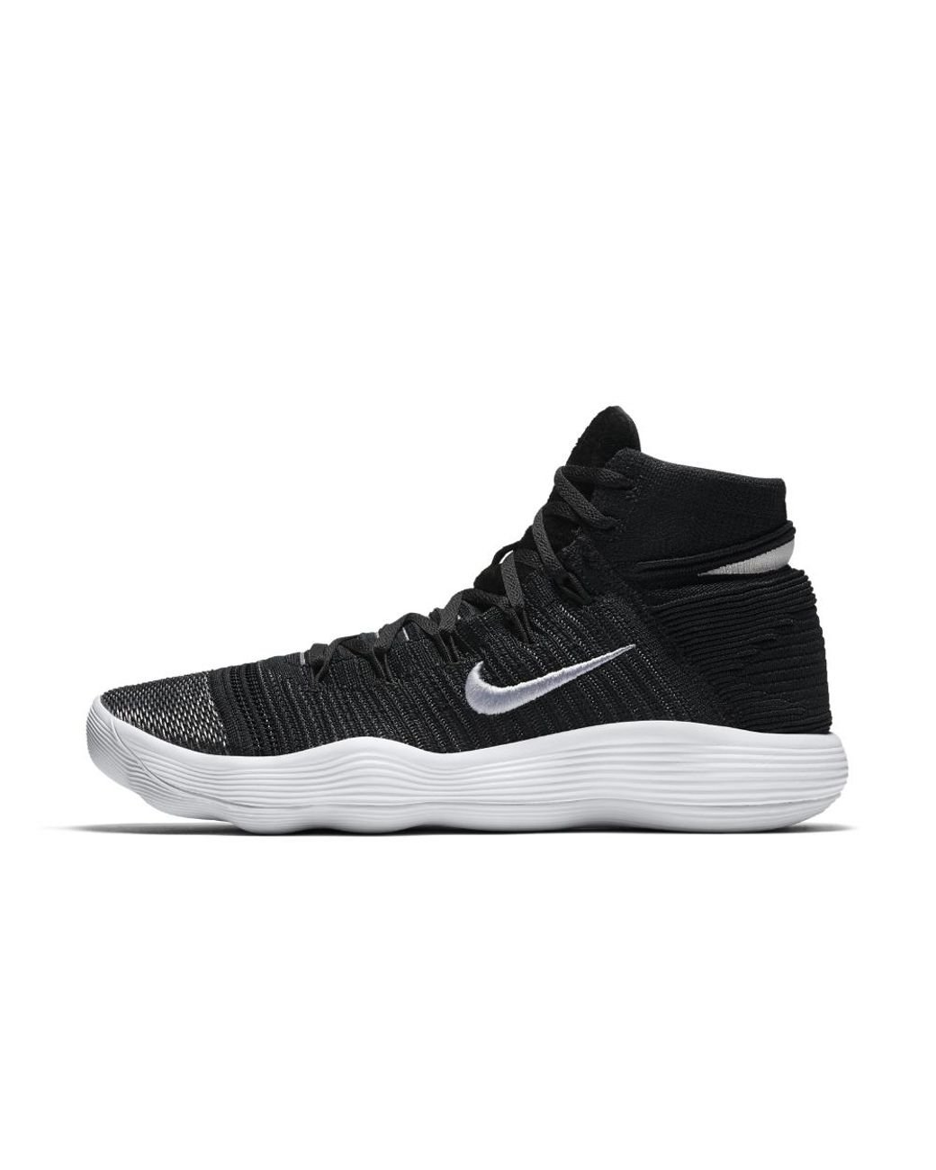 Nike Rubber React Hyperdunk 2017 Flyknit Men's Basketball Shoe in Black/ White/White (Black) for Men | Lyst