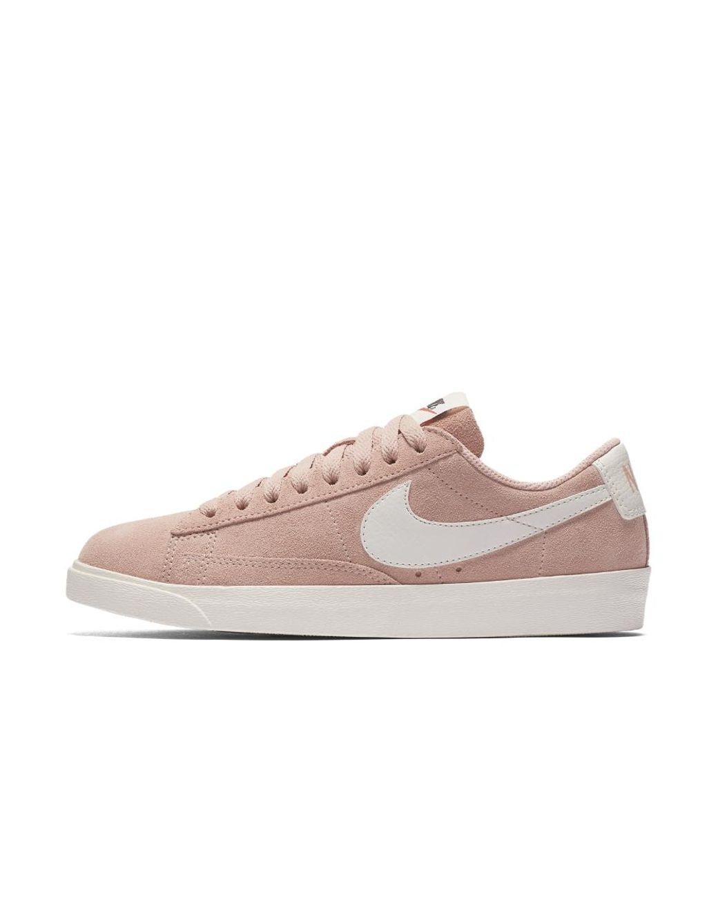 Nike Blazer Low Suede Shoe in Pink | Lyst
