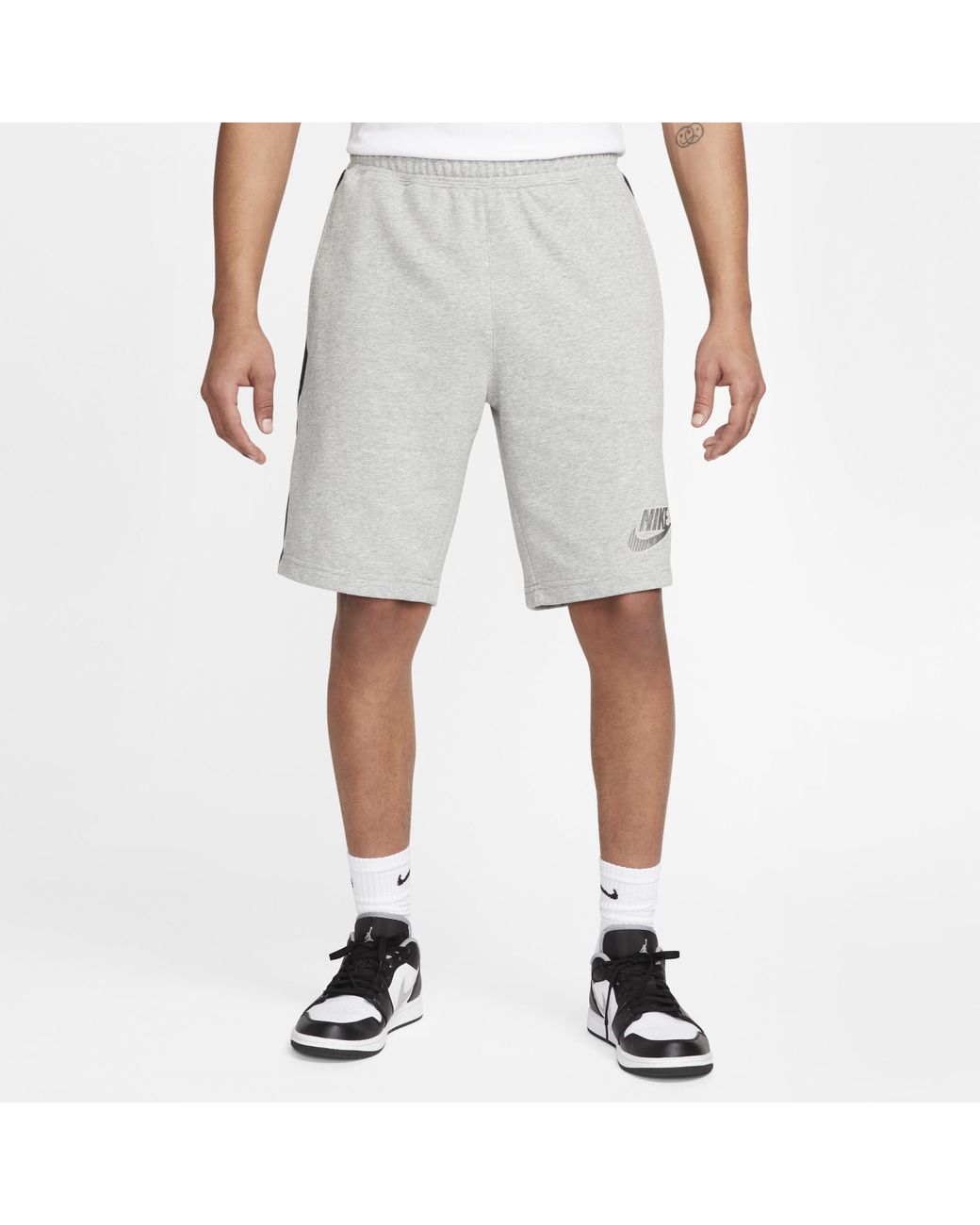 Nike Sportswear Hybrid French Terry Shorts in Grey | Lyst UK