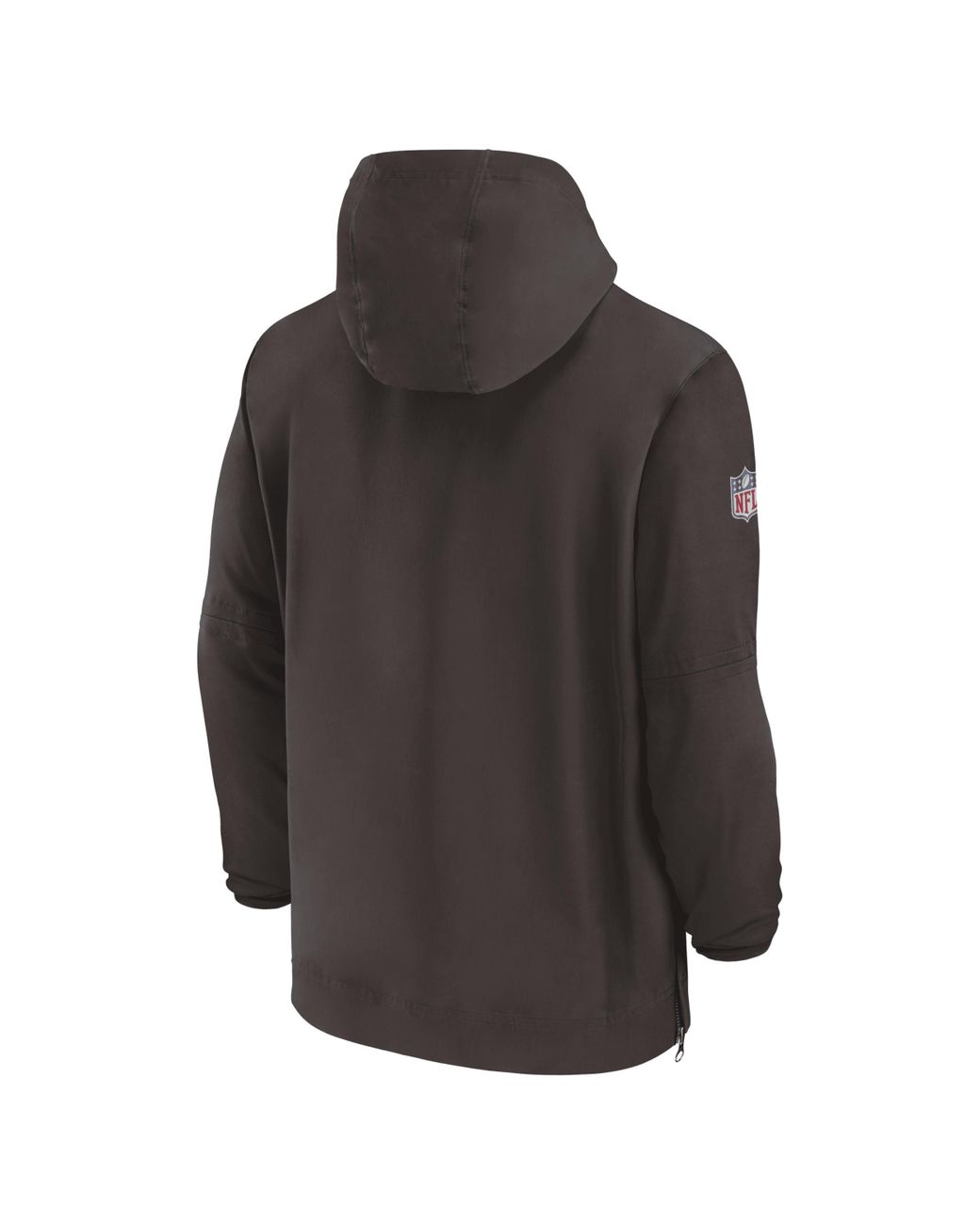 Nike Cleveland Browns Sideline Men's Nfl 1/2-zip Hooded Jacket in