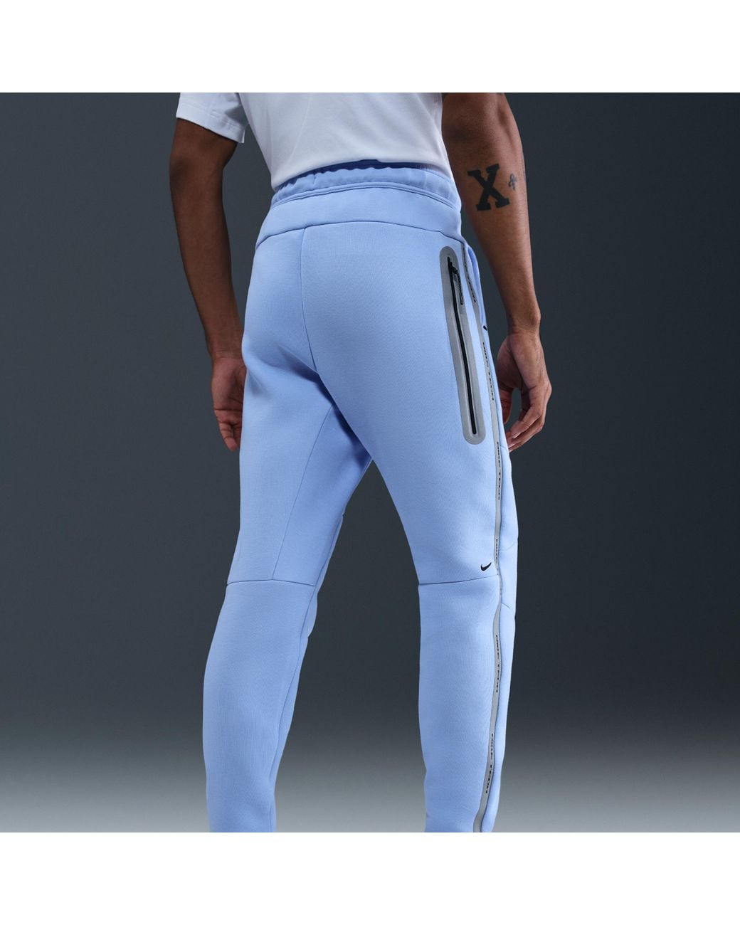 nike tech fleece stone blue joggers