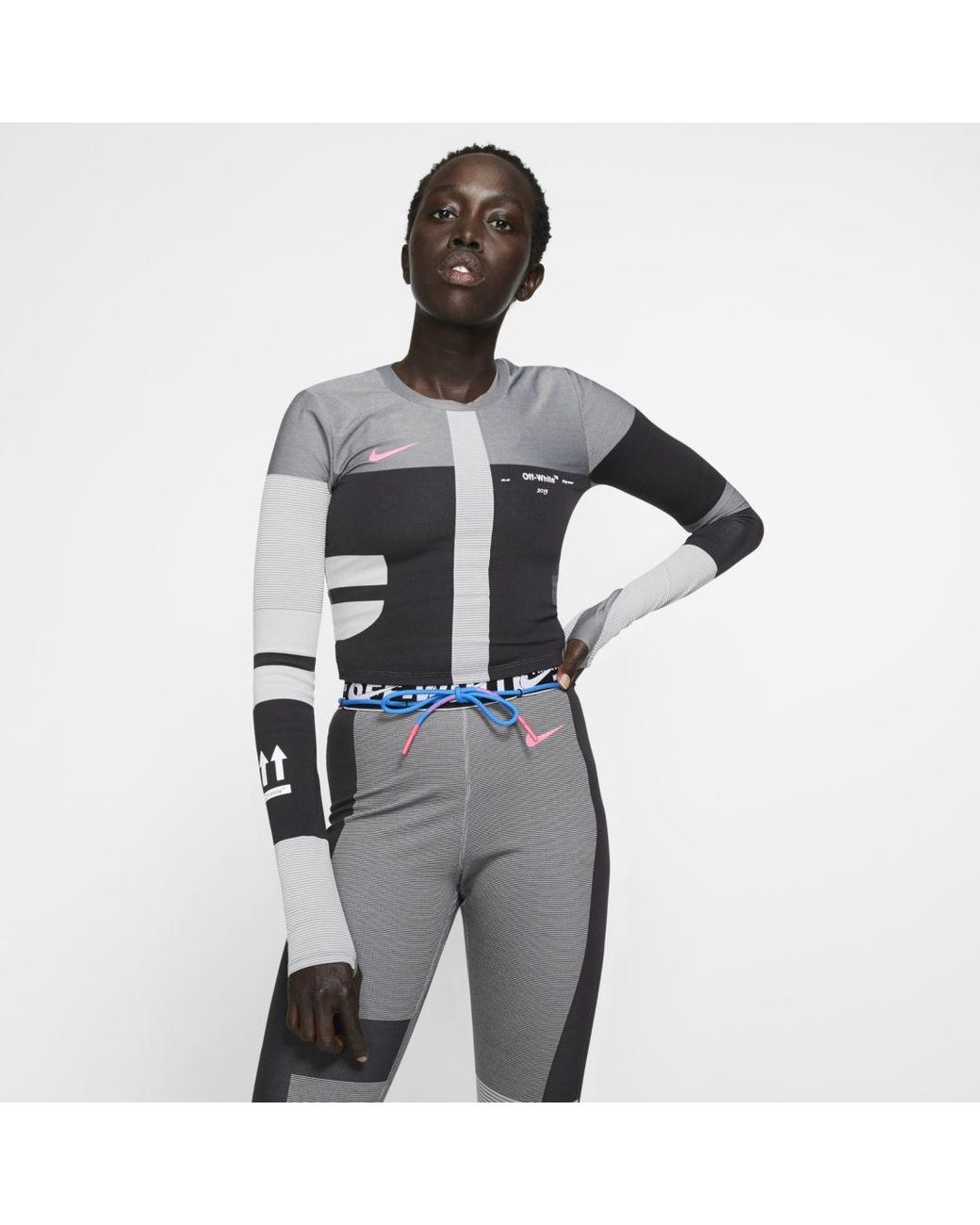 Nike X Off-white Dri-fit Running Top in Black | Lyst