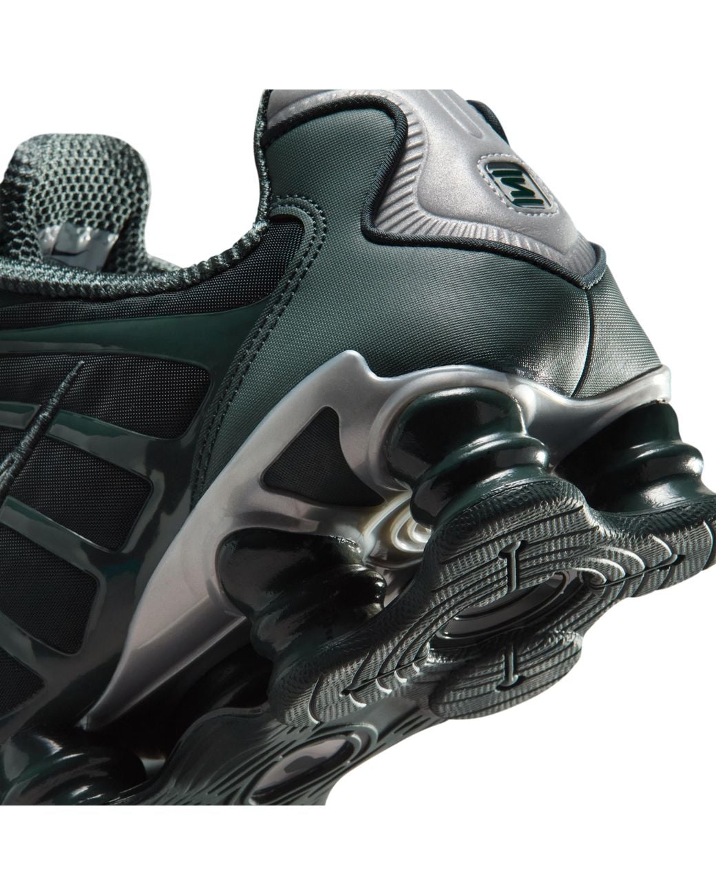 adidas gazelle silver green womens Nike - Shox NZ Sneaker in Dark Grey & Volt