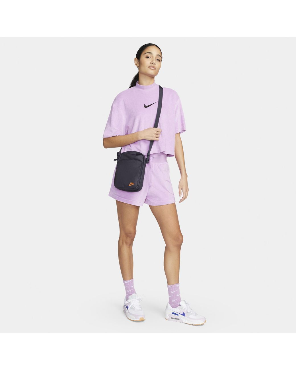 Nike Sportswear HERITAGE CROSSBODY BAG UNISEX - Across body bag - light  silver/white/grey 
