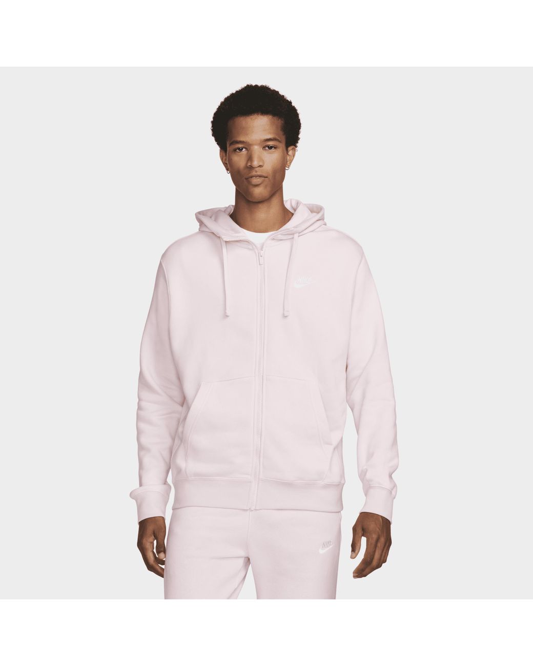 Nike Sportswear Club Fleece Fullzip Hoodie In Pink, for Men Lyst