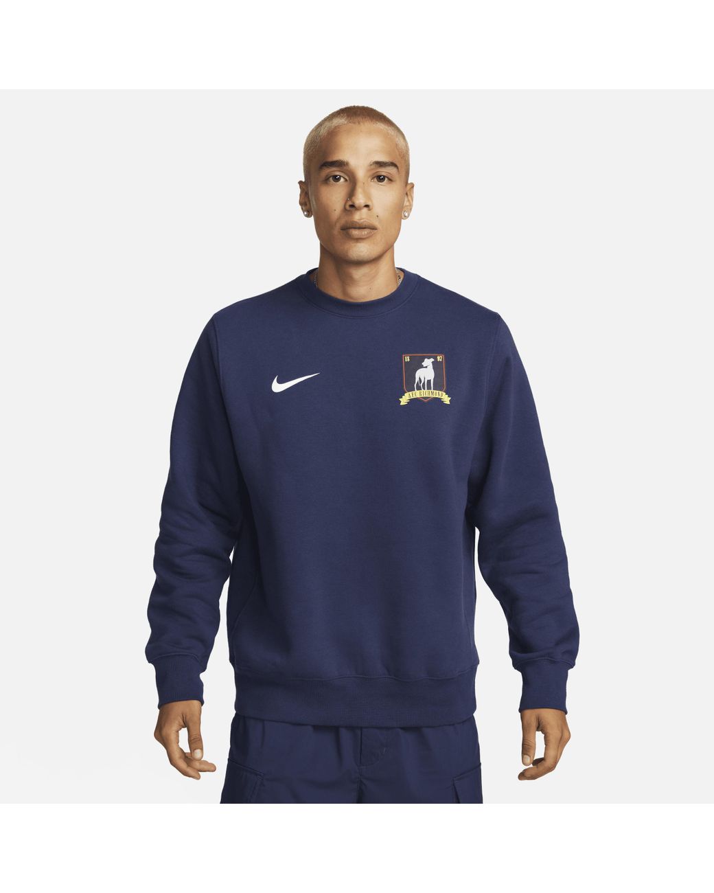 Nike Afc Richmond Club Fleece Sweatshirt In Blue, for Men | Lyst