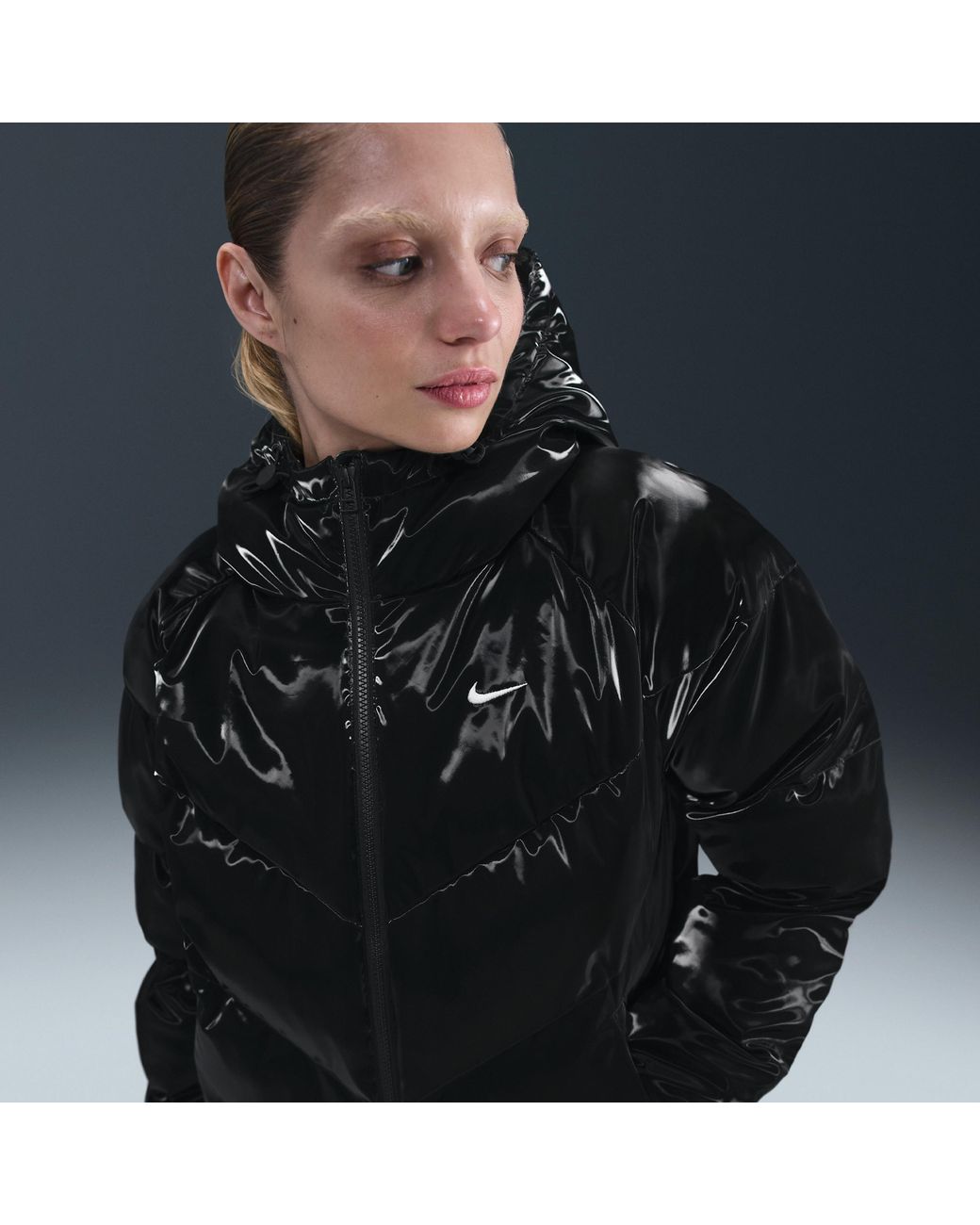 nike shiny coat