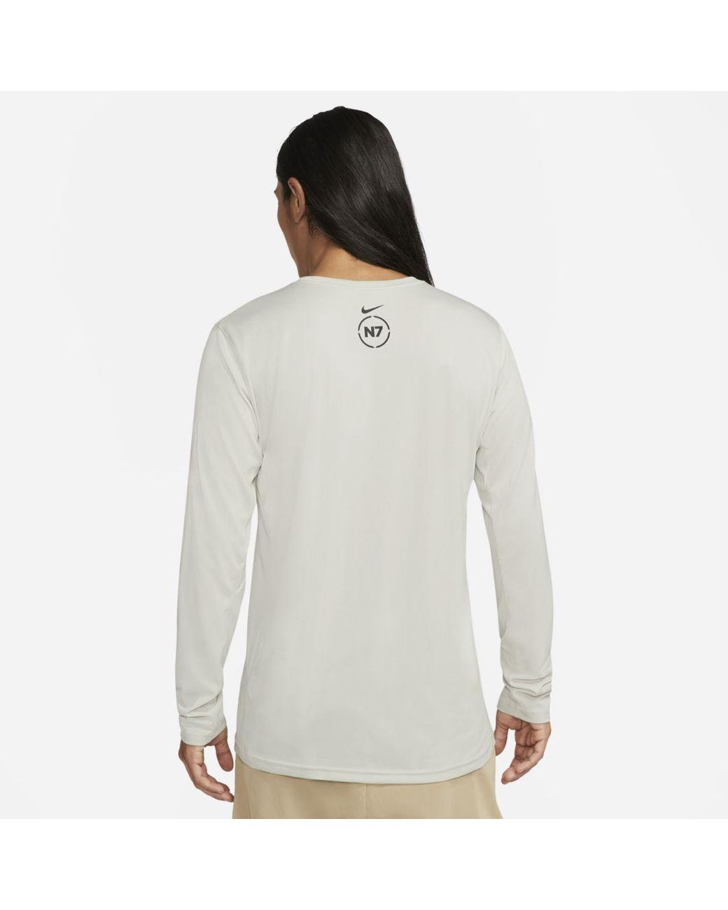Nike Sportswear Dri-fit N7 Long-sleeve T-shirt in Brown for Men | Lyst