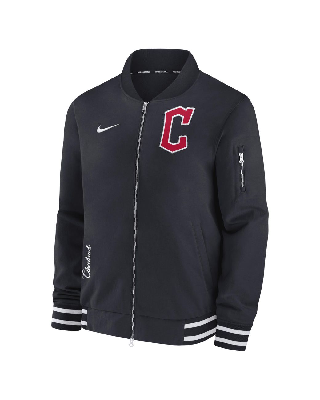 Nike Cleveland Guardians Authentic Collection Mlb Fullzip Bomber