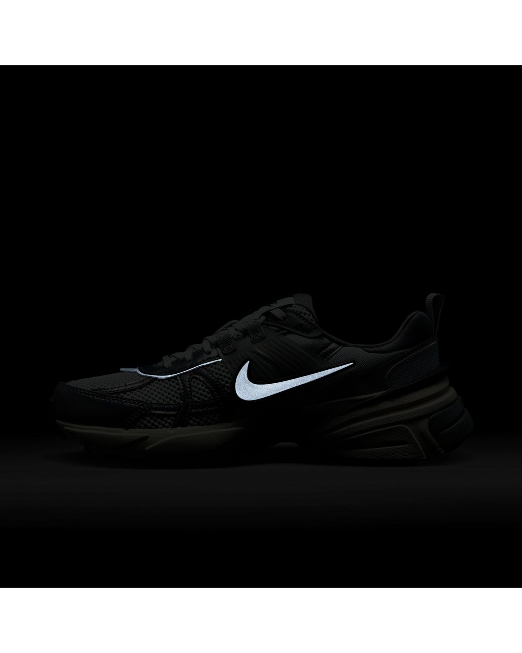 Nike Gray V2K Run Shoes With Reflective Accents