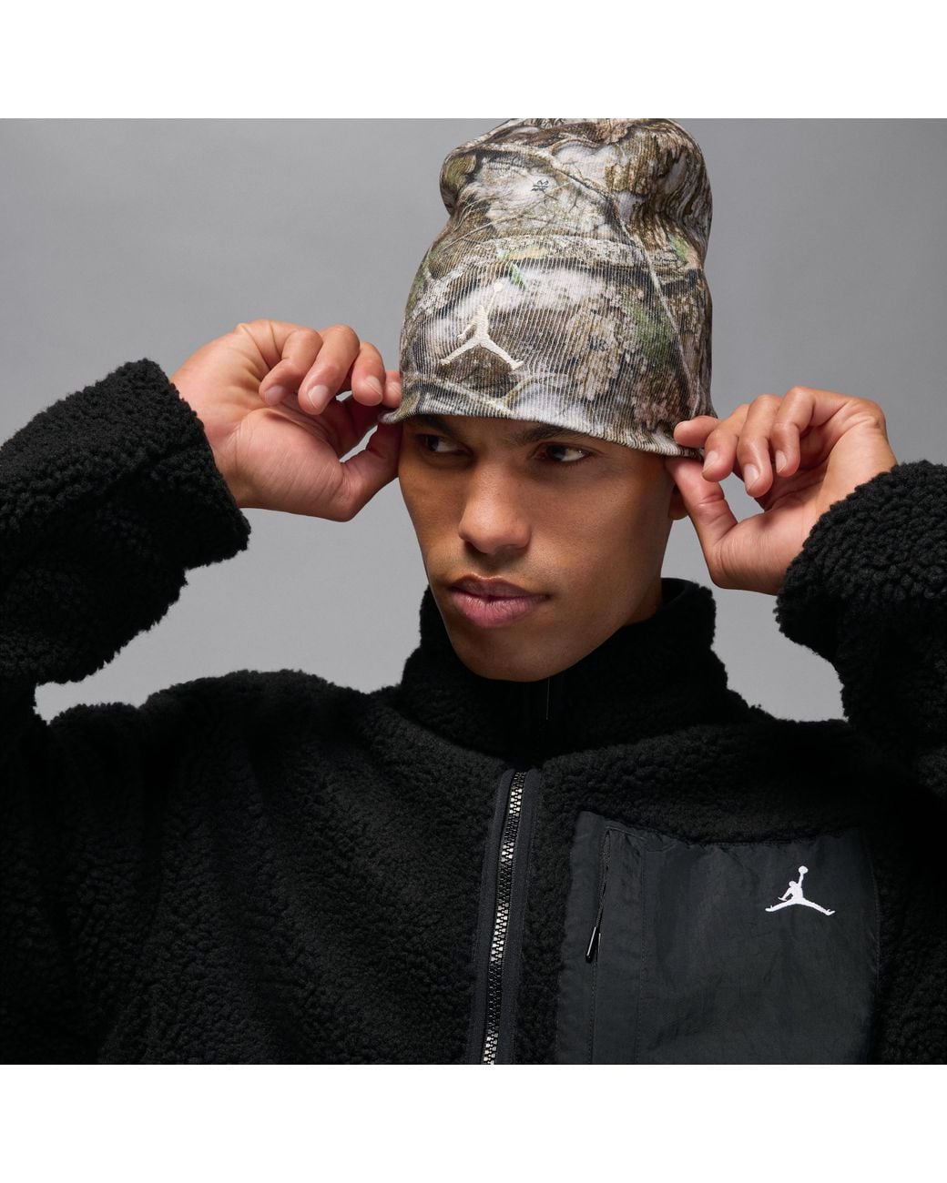 mens nike faux fur jacket