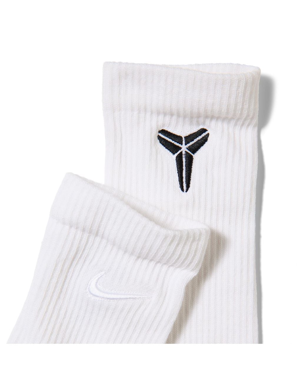 Nike White Everyday Elevated "Kobe" Crew Socks (3 Pairs)