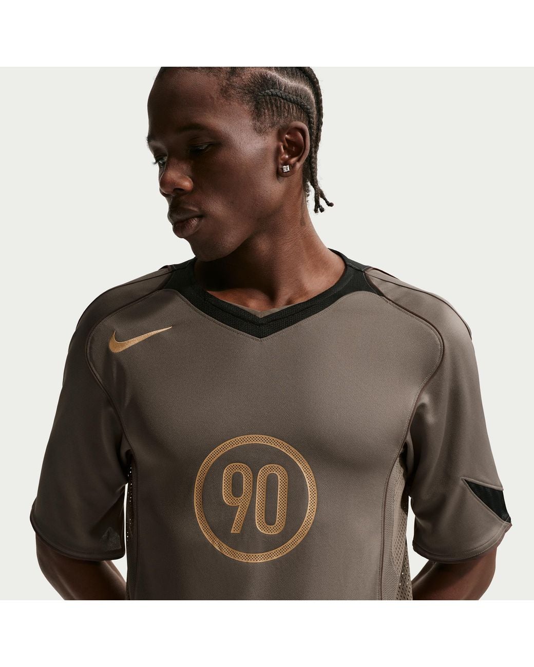 Nike Total 90 Dri-Fit Short-Sleeve Soccer Top in Brown for Men | Lyst