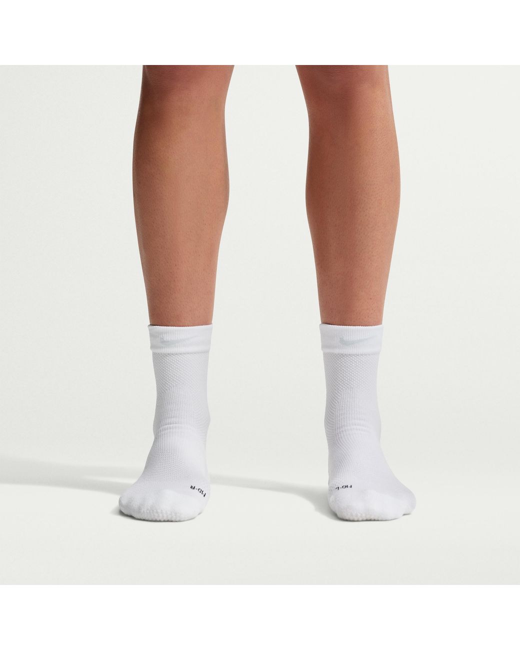 Nike White Run Lightweight Running Micro-Crew Socks (1 Pair)