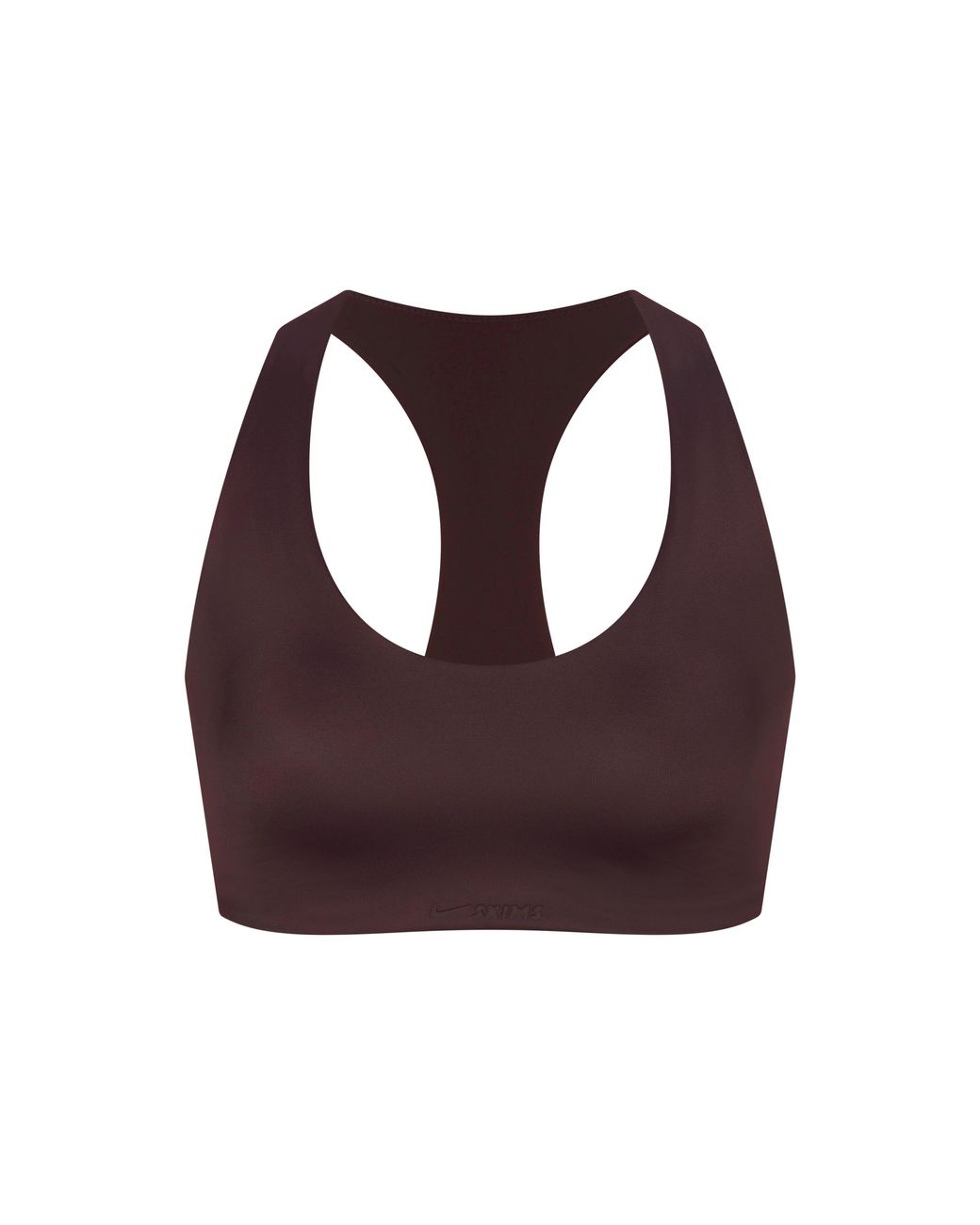 Nike Skims Shine Racerback Bra in Brown | Lyst
