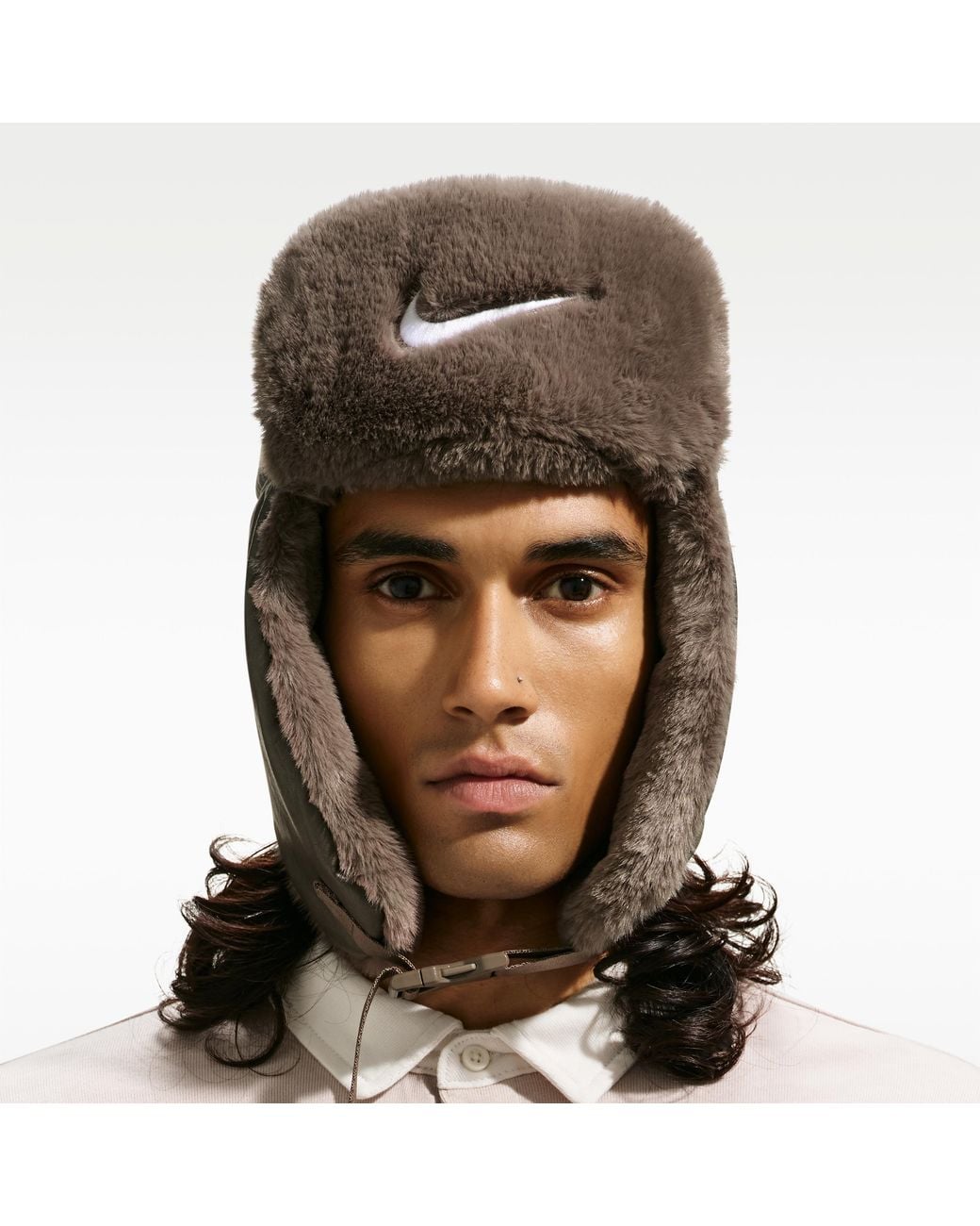 Nike Brown Fly Leather Trapper Cap